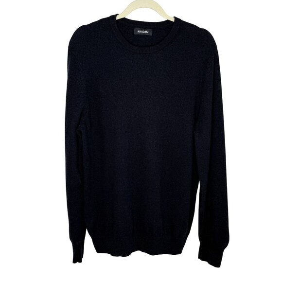 Naadam Mens Navy Cashmere Crewneck Sweater, XL - Picture 1 of 7